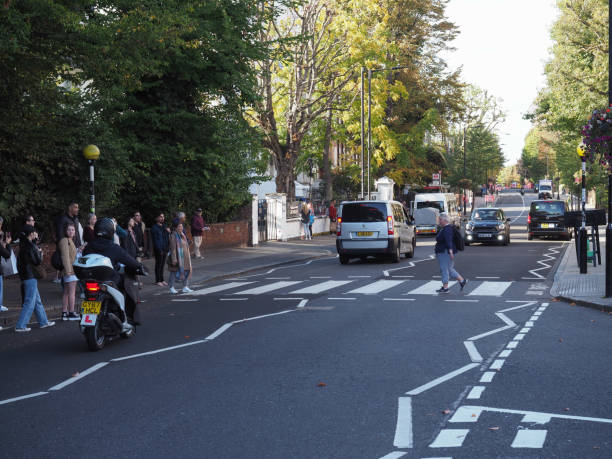 Abbey Road crossing in London stock photo