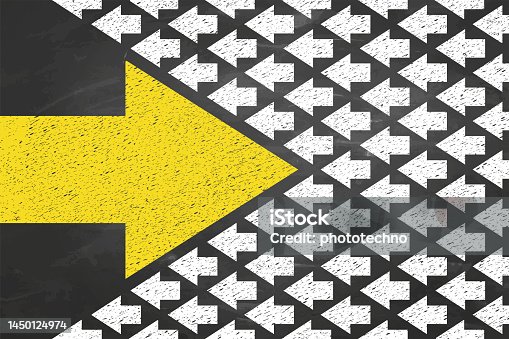 istock Going Your Own Way Concepts on Blackboard Background 1450124974