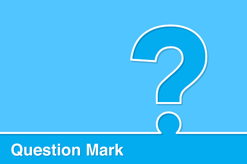 Q&A Concepts With Line Question Mark on Blue Background