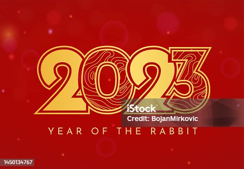 istock Chinese New Year 2023 background. Year of the Rabbit. Vector 1450134767