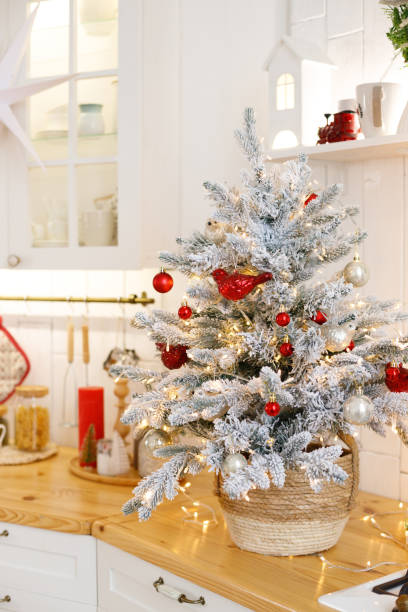 istock christmas tree decor in the kitchen. kitchen in scandinavian christmas decor 1450137985