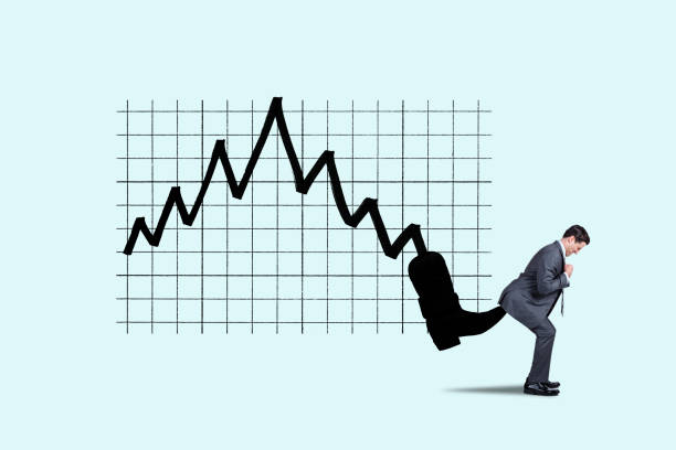 istock Man Kicked In The Rear By A Bear Market 1450149840