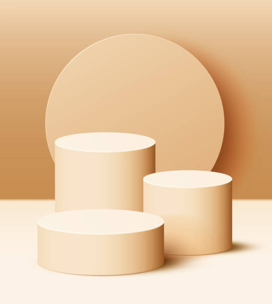 stockillustraties, clipart, cartoons en iconen met podium stands - bouwplatform