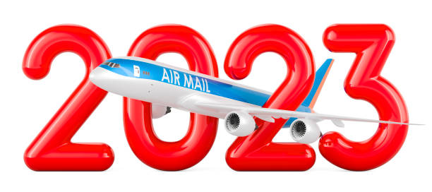 istock 2023 air mail concept with cargo aircraft, 3D rendering 1450158388