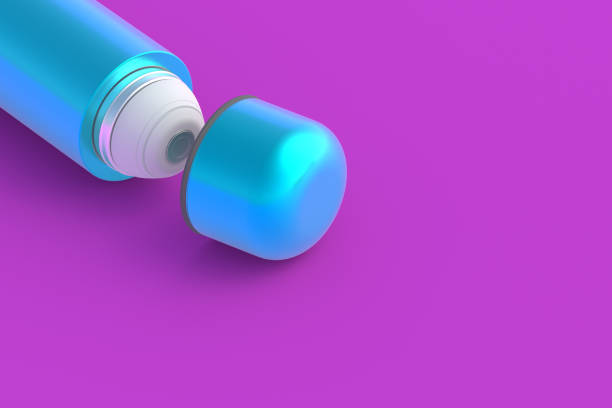 istock Thermos on pink background. Metallic thermo flask. Space for text. 3d rendering 1450161071