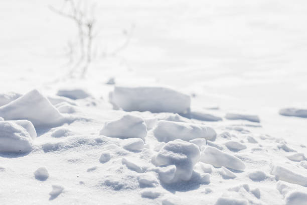 Snowdrifts on a frosty day