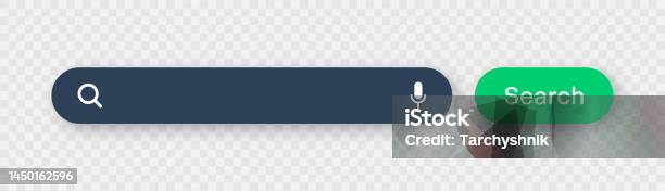 Blue Search Text Button Search Bar With Round Corners Internet Browser Engine With Search Box ...