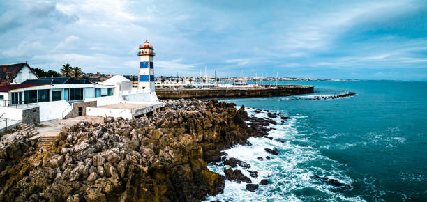 Belém Lighthouse with Park Setting in Lisbon, Portugal