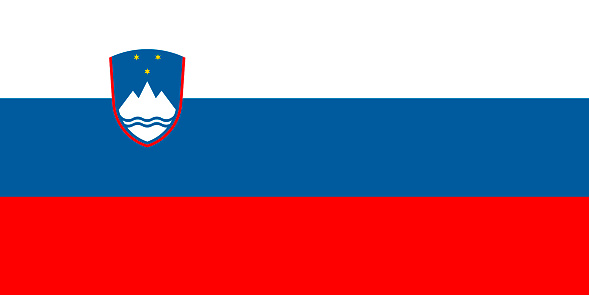National flag of the Republic of Slovenia.
