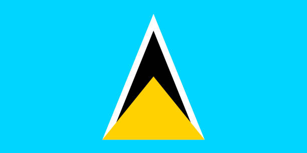 Flag of the Caribbean island state Saint Lucia.