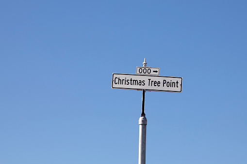 street sign Christmas Tree point in San Francisco, USA