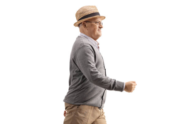 istock Profile shot of an elderly gentleman walking 1450204119