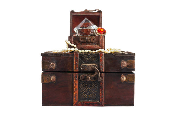 istock Two wooden treasure chests 1450213682