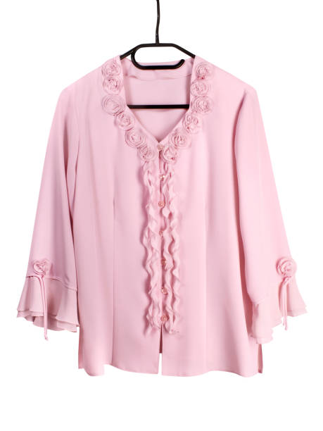 istock Vintage pink blouse with roses 1450213688