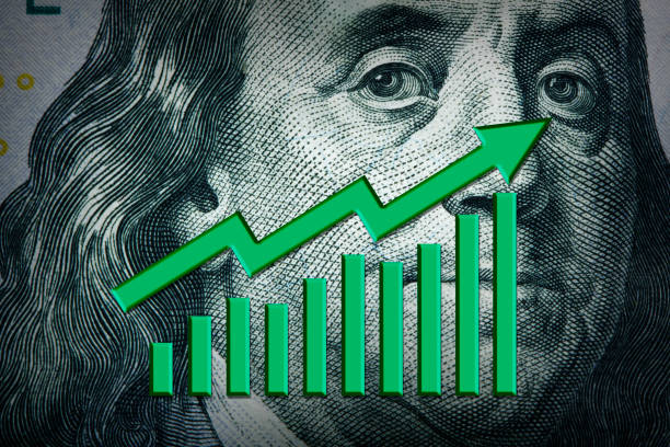 istock Growth Chart On Face Of One Hundred Dollar Bill 1450227842