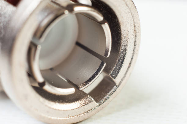 istock Bnc connector housing without central core close-up, macro shot 1450229578
