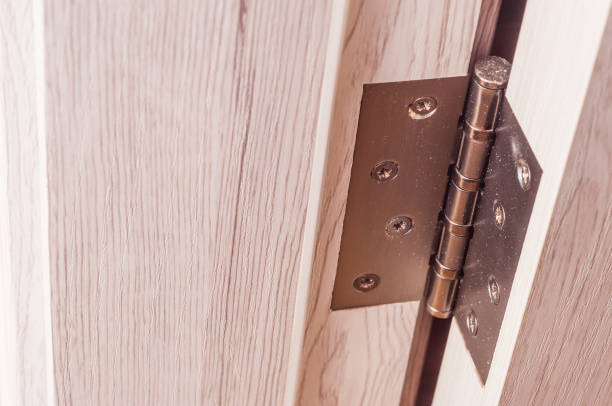 istock Door hinges. Hinges for wooden doors in the interior 1450232536