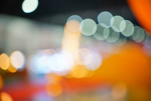 istock Color bokeh light defocused abstract background in event 1450232564
