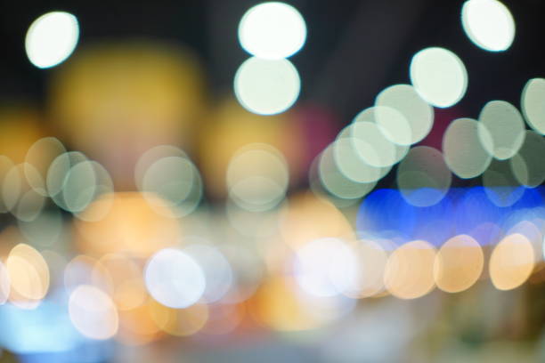 istock Color bokeh light defocused abstract background in event 1450232645