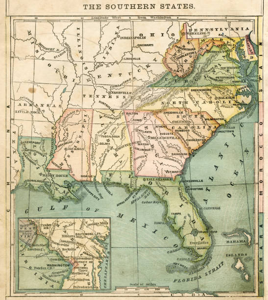 istock The southern states - USA map 1876 1450233951