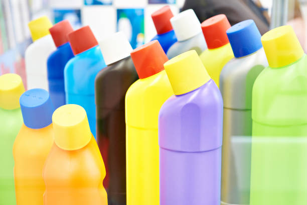 istock Plastic bottles for household chemicals 1450235597