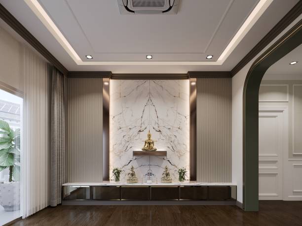 istock 3d rendering of interior buddha room 1450236416