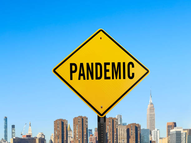 istock Pandemic road sign 1450237312