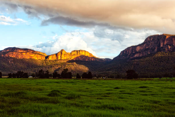istock Afternoon light in the valley and on the sandstone cliffs 1450243776
