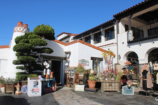 San Clemente, CA, USA-December 7, 2022: Eclectic clothing boutique on Avenida Del Mar, in downtown San Clemente