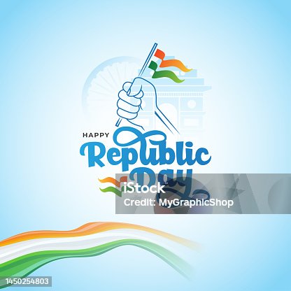 istock Happy Republic Day Celebration Greeting Background 1450254803
