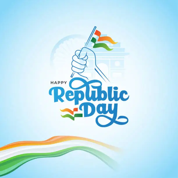Vector illustration of Happy Republic Day Celebration Greeting Background