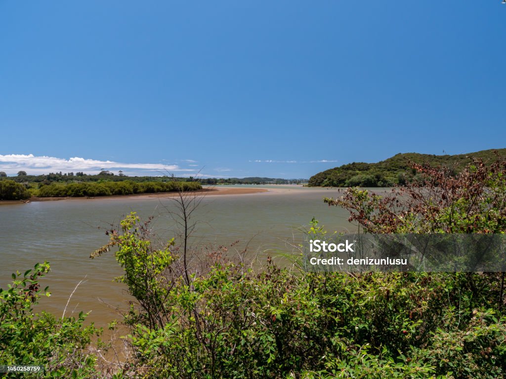Bay of Islands coastline in New Zealand Adventure Stock Photo