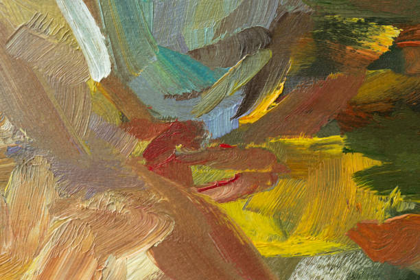 istock Abstract multicolored background with oil paint. 1450259709