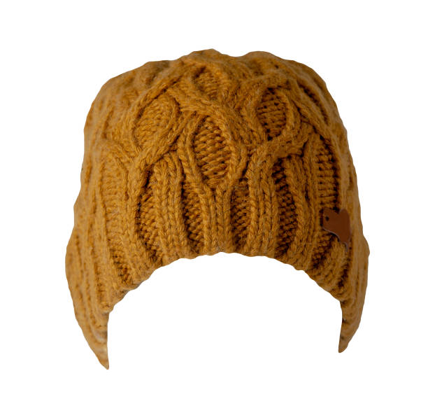 istock women's hat knitted isolated on white background. warm winter accessory 1450259839
