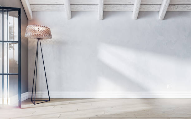 istock Empty unfurnished Scandinavian style attic room 1450260422