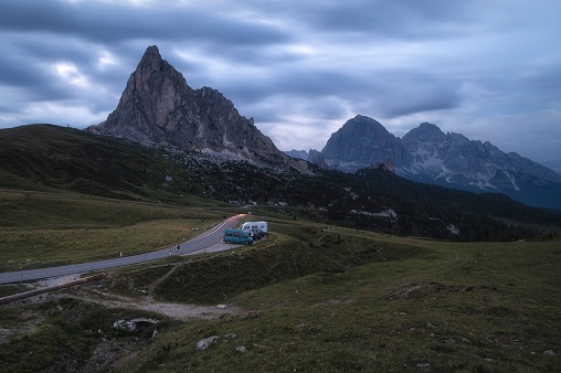 A mesmerizing view of a beautiful mountainous landscape on a cloudy day