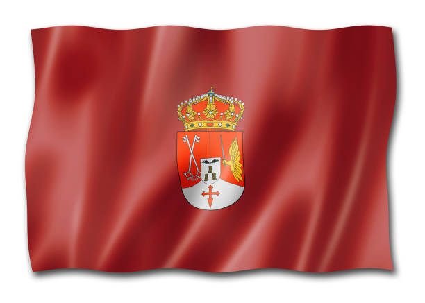 istock Albacete province flag, Spain 1450265735