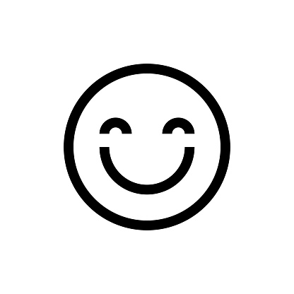 Emoticon Line icon, Design, Pixel perfect, Editable stroke. Smile.