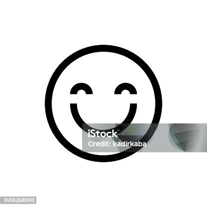 istock Emoticon Line icon, Design, Pixel perfect, Editable stroke. Smile. 1450268590