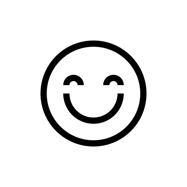 Emoticon Line icon, Design, Pixel perfect, Editable stroke. Smile. Emoticon Line icon, Design, Pixel perfect, Editable stroke. Smile. smiley face drawing stock illustrations