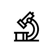 istock Research Line icon, Design, Pixel perfect, Editable stroke. Microscope. 1450269801