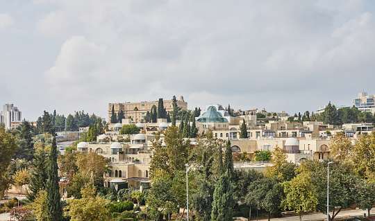 View of the Jerusalem district of Yemin Moshe.