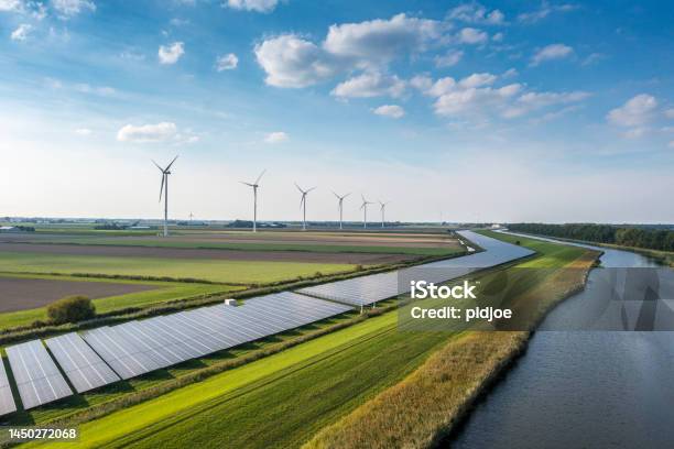 Wind Sun And Water Energy Stock Photo - Download Image Now - Sustainable Resources, Fuel and Power Generation, Sustainable Energy