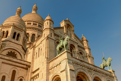 Sacre coeur basilica above Montmartre, Paris, France