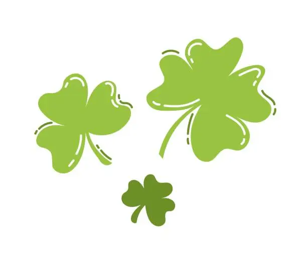 Vector illustration of Green clover St. Patrick's Day Vector illustration flat style
