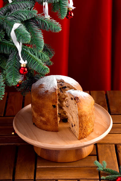 istock panettone in traditional Christmas decorations 1450273761