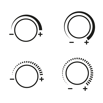 Icons regulators in flat style. design element set. Vector illustration. Stock image. EPS 10.