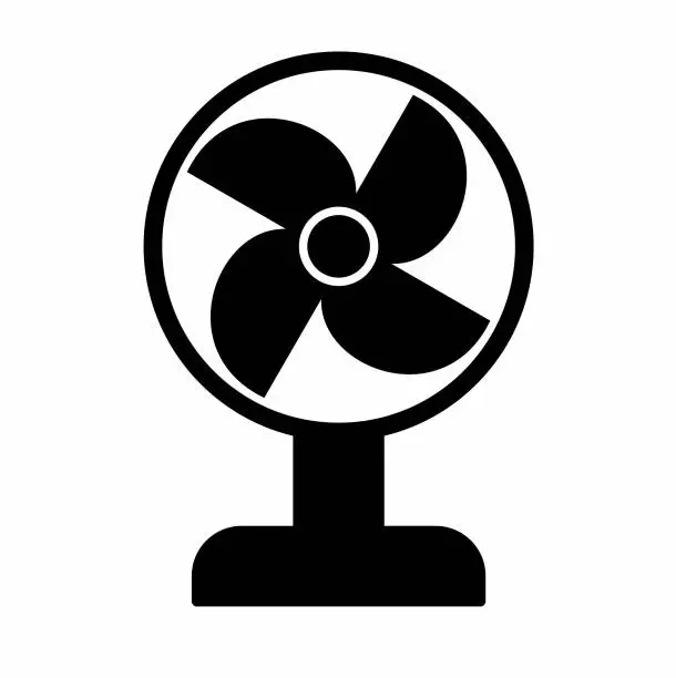 Vector illustration of Fan cooler  - Table fan vector - Air cooler