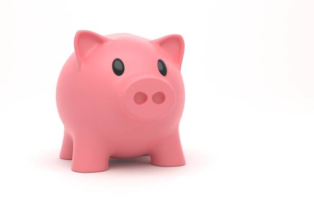 istock Pink piggybank on a plain white background 1450274647