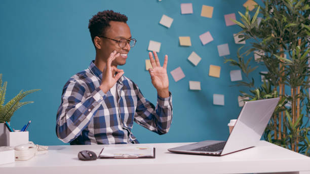 istock Optimistic person showing okay and well done sign 1450278673
